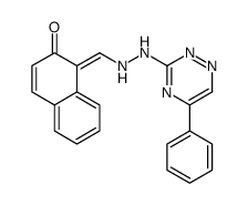 (1Z)-1-[[2-(5-phenyl-1,2,4-triazin-3-yl)hydrazinyl]methylidene]naphthalen-2-one Structure