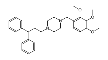 1-(3,3-diphenylpropyl)-4-[(2,3,4-trimethoxyphenyl)methyl]piperazine Structure