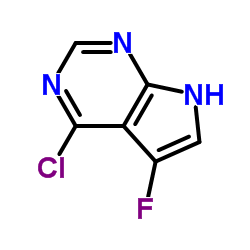 4-氯-5-氟-7H-吡咯并[2,3-D]-嘧啶结构式