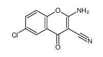 2-amino-6-chloro-4-oxochromene-3-carbonitrile结构式