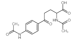 2-acetamido-5-(4-acetamidophenyl)-5-oxo-pentanoic acid Structure