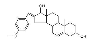 (16E)-16-[(4-methoxyphenyl)methylidene]-10,13-dimethyl-1,2,3,4,7,8,9,11,12,14,15,17-dodecahydrocyclopenta[a]phenanthrene-3,17-diol Structure