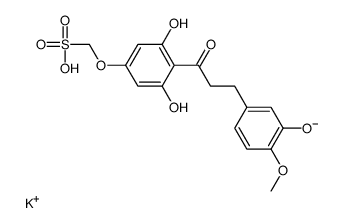 potassium,[3,5-dihydroxy-4-[3-(3-hydroxy-4-methoxyphenyl)propanoyl]phenoxy]methanesulfonate Structure