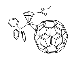 (η5-ethoxycarbonylcyclopentadienyl)(η2-[60]fullerene)(triphenylphosphine)cobalt(I) Structure