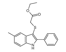 ethyl 2-[(5-methyl-2-phenyl-1H-indol-3-yl)sulfanyl]acetate Structure