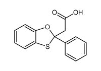 2-(2-phenyl-1,3-benzoxathiol-2-yl)acetic acid结构式