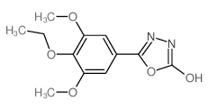 1,3,4-Oxadiazol-2(3H)-one,5-(4-ethoxy-3,5-dimethoxyphenyl)-结构式