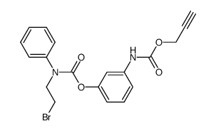 3-(2-Propinyloxy-carbonyl-amino)-phenyl-N-(2-bromaethyl)-carbanilat结构式