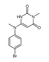 3-methyl-6-(N-methyl-p-bromoanilino)uracil Structure
