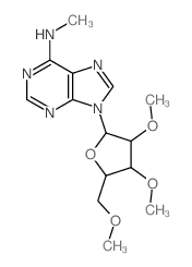 9-[3,4-dimethoxy-5-(methoxymethyl)oxolan-2-yl]-N-methyl-purin-6-amine结构式