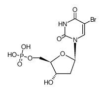5-bromo-2'-deoxyuridine 5'-monophosphate Structure