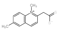 Quinolinium, 2-[(dithiocarboxy)methyl]-1,6-dimethyl-, hydroxide, inner salt Structure