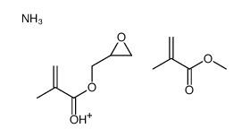 2-甲基丙烯酸甲酯与氨改性-环氧乙烷基甲基-2-甲基-2-丙烯酸酯的共聚物结构式