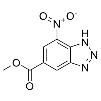 7-硝基-1H-苯并[d][1,2,3]三唑-5-羧酸甲酯结构式