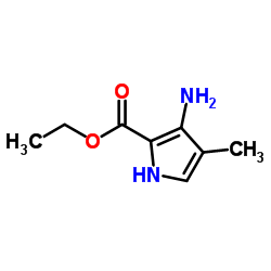 1H-吡咯-2-羧酸,3-氨基-4-甲基-,乙基酯结构式