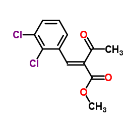 2,3-二氯亚苄基乙酰乙酸甲酯结构式
