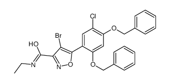 5-(2,4-双(苄氧基)-5-氯苯基)-4-溴-n-乙基异噁唑-3-羧酰胺结构式