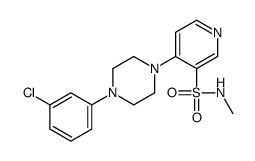 N-Methyl-4-[4-(3-chlorophenyl)piperazin-1-yl]pyridine-3-sulfonamide结构式