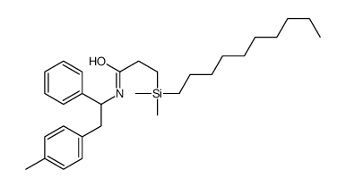 3-[癸基二甲基甲硅烷基] -N- [2-(4-甲基苯基)-1-苯乙基]丙酰胺结构式