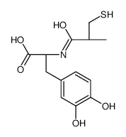 (2R)-3-(3,4-dihydroxyphenyl)-2-[(2-methyl-3-sulfanylpropanoyl)amino]propanoic acid Structure
