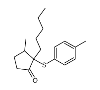 3-methyl-2-(p-tolyl)thio-2-pentylcyclopentanone Structure