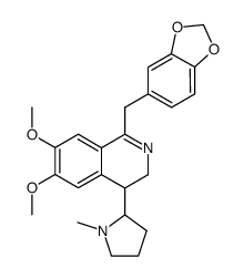 1-(3,4-methylenedioxybenzyl)-4-(N-methylpyrrolidin-2'-yl)-6,7-dimethoxy-3,4-dihydroisoquinoline结构式