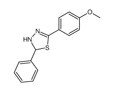 5-(4-methoxyphenyl)-2-phenyl-2,3-dihydro-1,3,4-thiadiazole结构式