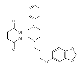 1-[3-(3,4-亚甲基二氧基苯氧基)丙基]-4-苯基哌嗪马来酸盐结构式