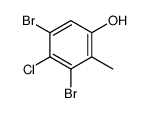 3,5-dibromo-4-chloro-2-methyl-phenol结构式