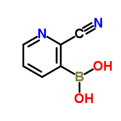(2-氰基吡啶-3-基)硼酸结构式