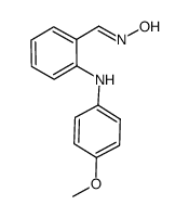 2-(4-methoxyanilino)benzaldehyde oxime结构式