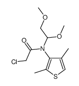 2-chloro-N-(1,2-dimethoxyethyl)-N-(2,4-dimethylthiophen-3-yl)acetamide结构式