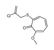 2-(2-chloroprop-2-enylsulfanyl)-7-methoxycyclohepta-2,4,6-trien-1-one结构式