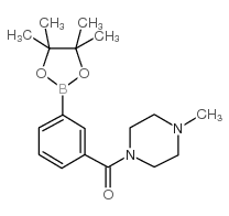 3-(4-甲基哌嗪-1-碳酰基)苯硼酸频哪酯结构式