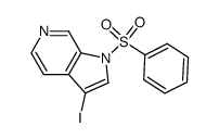 1-benzenesulfonyl-3-iodo-1H-pyrrolo[2,3-c]pyridine结构式
