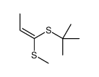 2-methyl-2-(1-methylsulfanylprop-1-enylsulfanyl)propane结构式