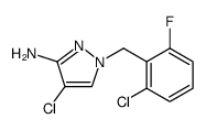 4-chloro-1-(2-chloro-6-fluorobenzyl)-1H-pyrazol-3-amine Structure