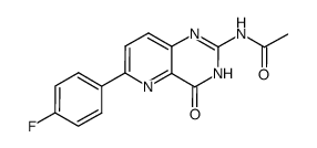 2-acetamido-6-(4-fluorophenyl)-pyrido[3,2-d]pyrimidin-4(3H)-one Structure