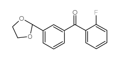 3'-(1,3-DIOXOLAN-2-YL)-2-FLUOROBENZOPHENONE Structure