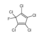 1,2,3,4,5-pentachloro-5-fluorocyclopenta-1,3-diene结构式