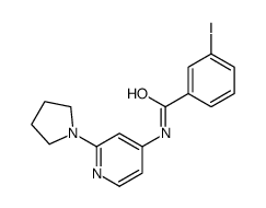 3-iodo-N-(2-pyrrolidin-1-ylpyridin-4-yl)benzamide Structure