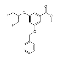 methyl 3-{[2-fluoro-1-(fluoromethyl)ethyl]oxy}-5-[(phenylmethyl)oxy]benzoate Structure