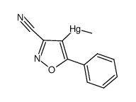 3-cyano-4-methylmercury-5-phenylisoxazole Structure