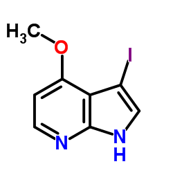 3-碘-4-甲氧基-1H-吡咯并[2,3-b]吡啶结构式