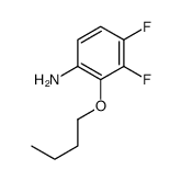 2-丁氧基-3,4-二氟苯胺结构式