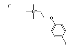 2-(4-iodophenoxy)ethyl-trimethylazanium,iodide Structure
