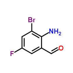 2-氨基-3-溴-5-氟苯甲醛结构式