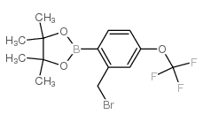 2-(Bromomethyl)-4-(trifluoromethoxy)benzeneboronic acid, pinacol ester Structure