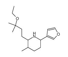 2-(3-ethoxy-3-methyl-butyl)-6-furan-3-yl-3-methyl-piperidine Structure