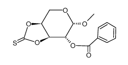 Methyl-2-O-benzoyl-3,4-O-thiocarbonyl-β-L-arabinopyranosid Structure